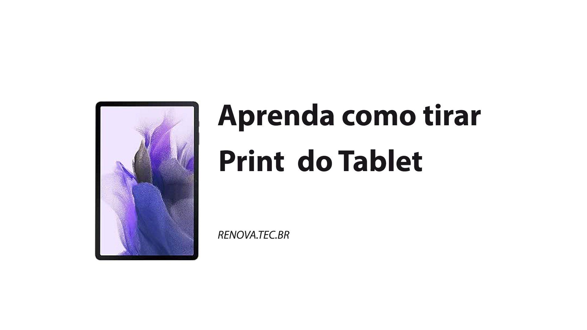 Como printar a tela do tablet Samsung